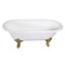 Aqua Eden Clawfoot Bathtubs, 71.63 L, 31.5 W, White/Polished Brass, Cast Iron VCTDE7232NL2 - alternate 1